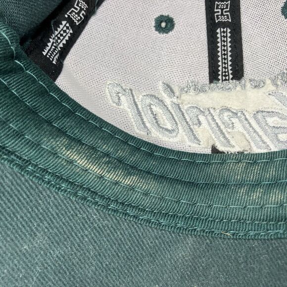 University of Hawaii Warrior Baseball Hat Cap Green Silver Strapback Embroidered - Picture 13 of 14